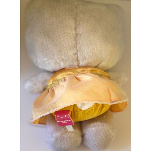 Hello Kitty Sanrio 2010 Orange Dress Shiny Plush - Picture 3 of 5
